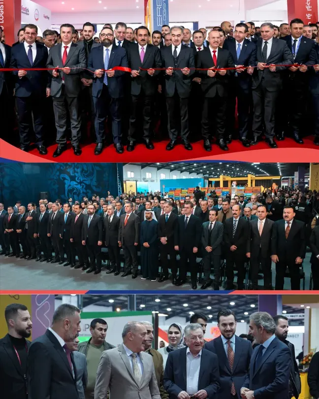 Delegates gathered inside the Erbil Logistics Exhibition hall
